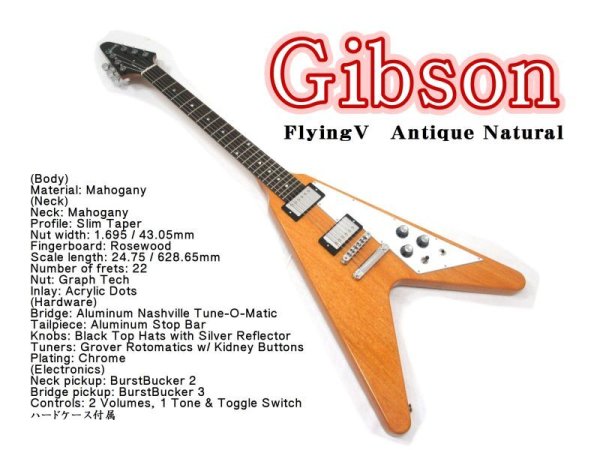 画像1: Gibson FlyingV Antique Natural (1)